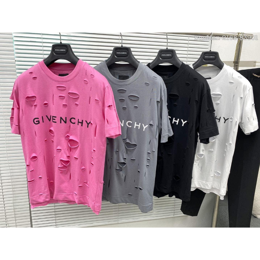 Áo Thun Tay Lỡ G.V.C 2 Lớp Chất Cotton Dày Dặn💕Áo Phông Rách Nhăn Dành Cho Nam Nữ Form Rộng Unisex