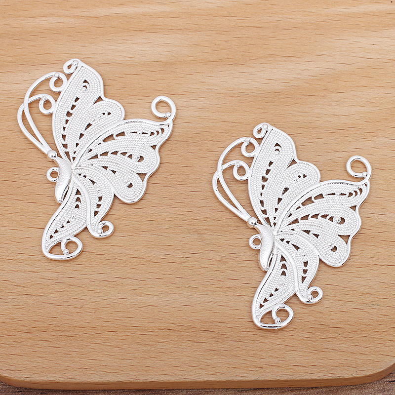 Phiến đúc họa tiết bươm bướm 38*50mm nguyên liệu làm trâm làm trang sức cổ trang có màu KC