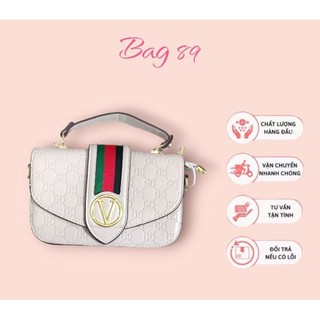 Túi xách nữ dập logo da pu cao cấp, form đẹp, size 22, công sở, đi chơi