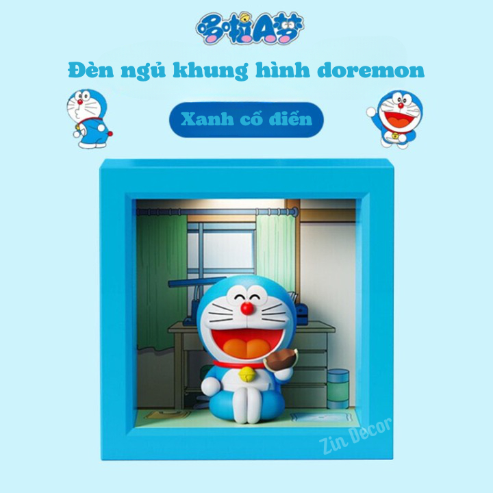 ✨Đèn ngủ Doraemon cảm biến thông minh sạc pin USB, trang trí PC, phòng ngủ bàn làm việc - Zin Decor
