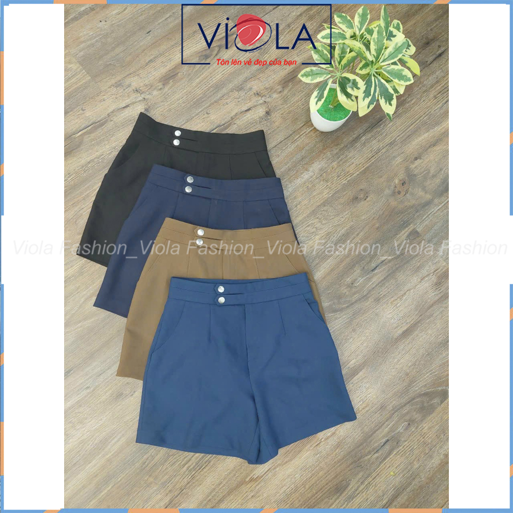 Quần short đùi nữ Cạp cao 2 cúc, Phối với cả thế giới sơ mi, áo phông, 2 dây, sử dụng chất liệu cao cấp mát mịn -Q1653