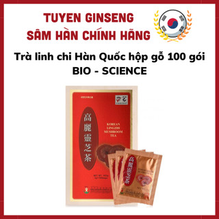 Trà linh chi hàn quốc Bio Apgold, hộp gỗ 100 gói Tuyenkorea