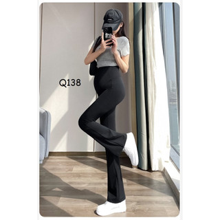 Quần bầu legging kiểu ống loe, quần legging loe chất trượt mềm, mát và siêu co giãn -Q138
