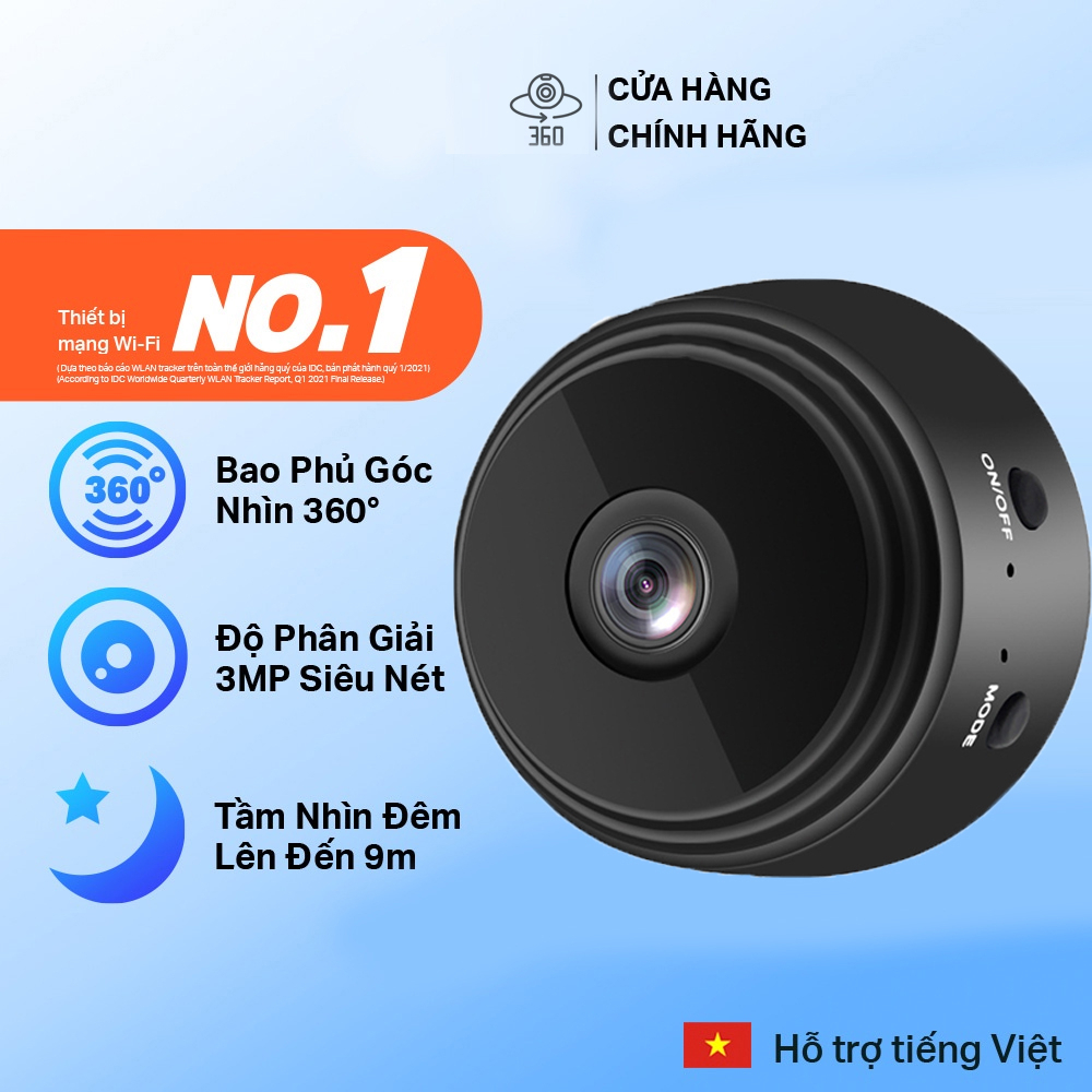 Camera Wifi Không Dây A9, Camera Quay An Ninh A9 Kết Nối Wifi 1080P HD IP Hỗ Trợ Tầm Nhìn Ban Đêm, Có App Xem Từ Xa