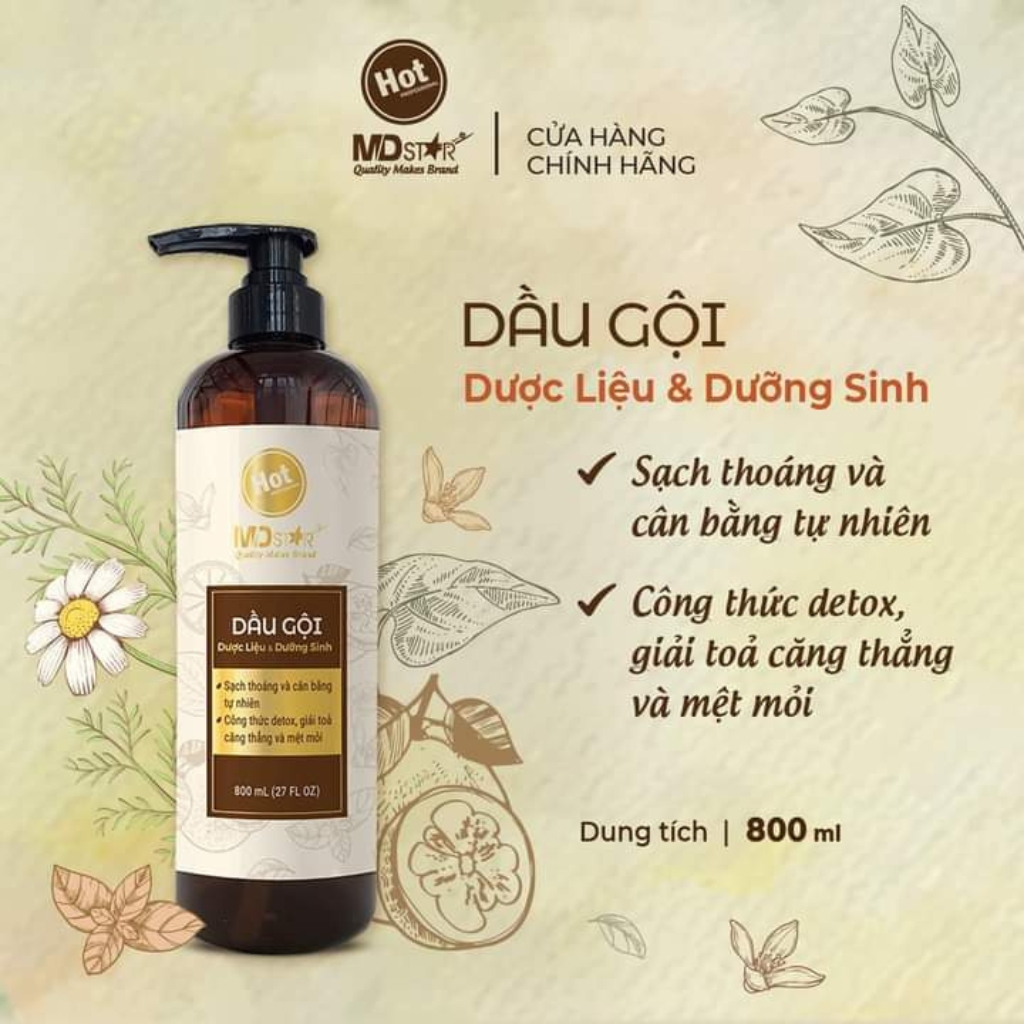 Dầu Gội Dưỡng Tóc Thảo Dược Giúp Tóc Mềm Mượt Tự Nhiên - Dược Liệu Dưỡng Sinh