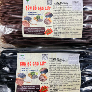 Bún bò gạo lứt đỏ/lức đen NT Food 500gr, giảm cân thực dưỡng