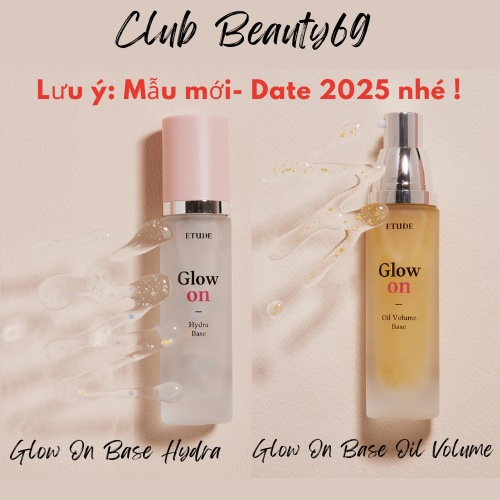 Kem lót, Gel lót có nhũ, kem lót bắt sáng Etude House Glow on Base 30ml, kèm bill web