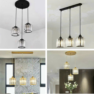 Bộ 03 Đèn thả trần trang trí pha lê,Đèn thả đơn,Đèn thả bàn ăn,thả phòng khách,Kèm bóng
