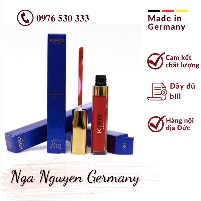 (Nội địa Đức) Son lì Kiko Milano Lost in Amalfi- độ lì đến 8h- Đầy đủ bill