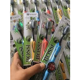 Bàn chải đánh răng Bossi 921 Hàn Quốc chính hãng bàn chải đánh răng than tre hoạt tính lông mềm mịn
