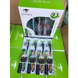 Bàn chải đánh răng Bossi 921 Hàn Quốc chính hãng bàn chải đánh răng than tre hoạt tính lông mềm mịn