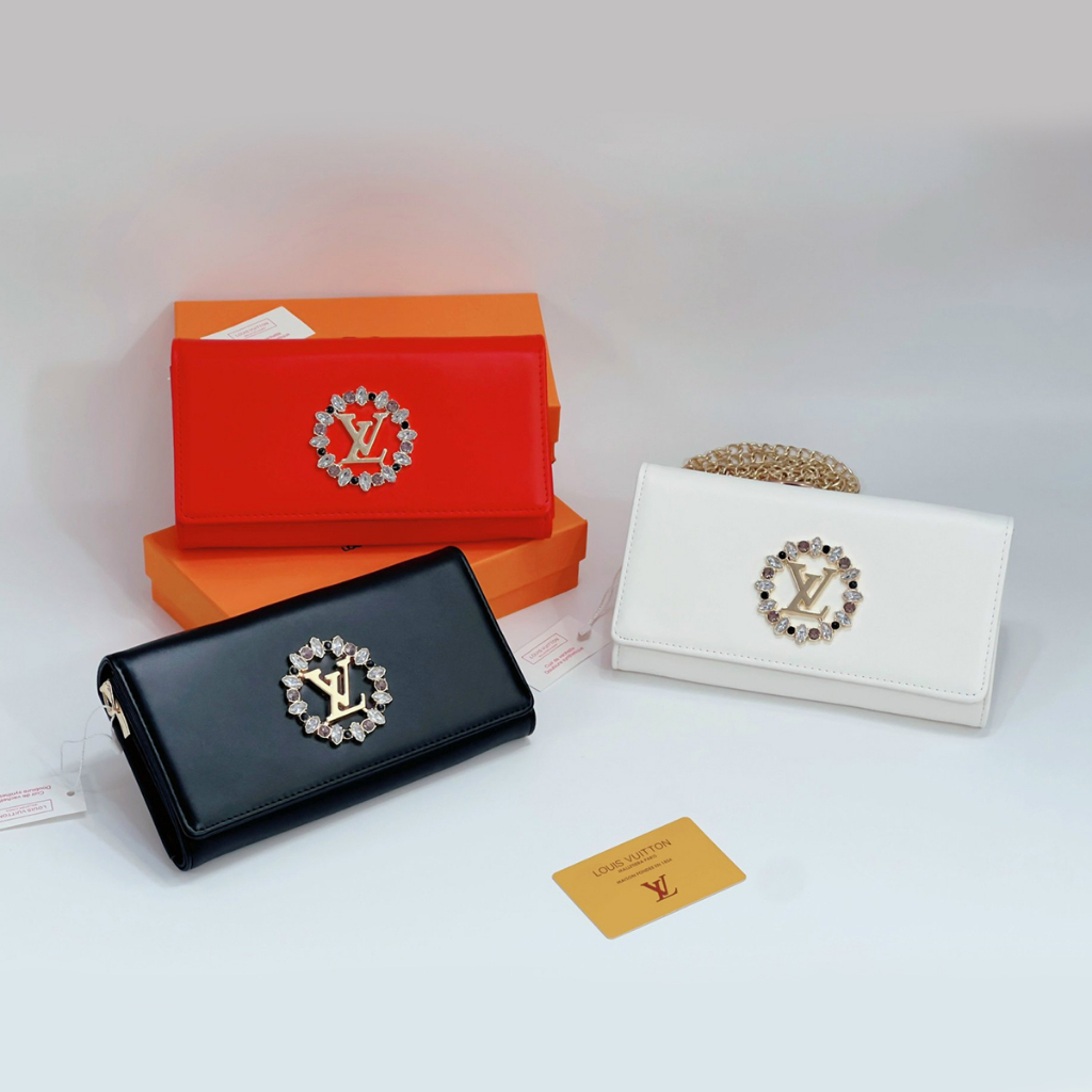 Clutch LV Cầm Tay Có Dây Đeo Chéo Tháo Rời Nhiều Màu Size 20 và 25 Fullbox SNT130052