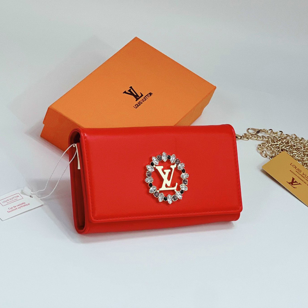 Clutch LV Cầm Tay Có Dây Đeo Chéo Tháo Rời Nhiều Màu Size 20 và 25 Fullbox SNT130052