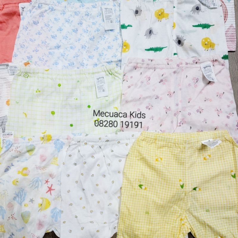 Quần lửng cotton giấy/cotton xước cho bé trai bé gái xuất hàn các hãng