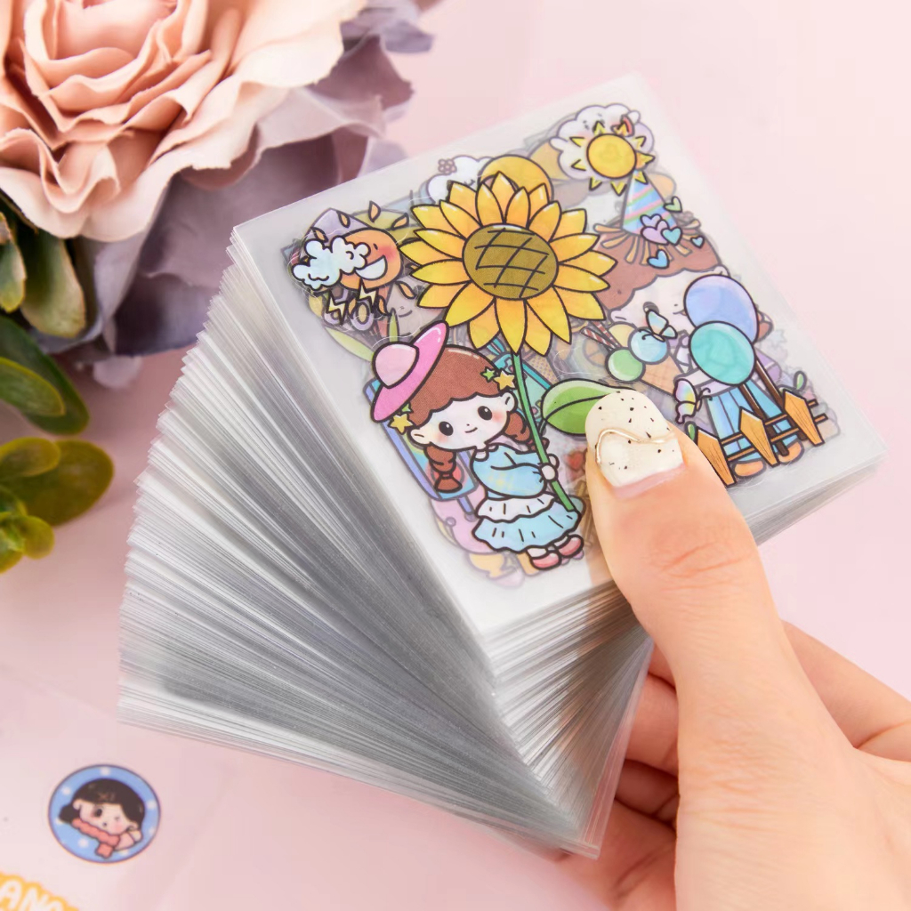 【Pw】Miếng Dán Bằng PVC Trong Suốt Họa Tiết Hoạt Hình Dễ Thương Chống Thấm Nước Trang Trí Điện Thoại，dán phim hoạt hình