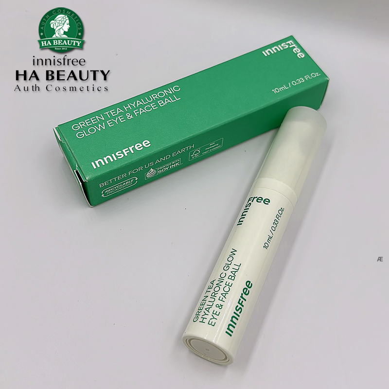 Thanh lăn dưỡng ẩm phục hồi chống lão hóa trà xanh dành cho da mặt và mắt innisfree Green Tea Seed Eye & Face Ball 10ml