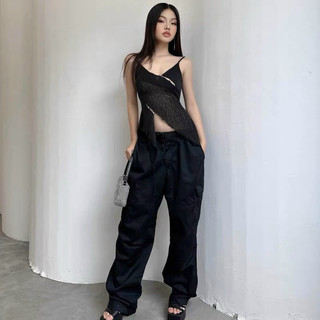 Áo 2 Dây Kiểu Tà Xéo Bụi Bặm ( Kèm hình thật )