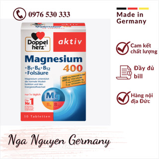 Hàng đức magnesium 400 b1 b6 b12 hộp 30 viên- hàng chuẩn