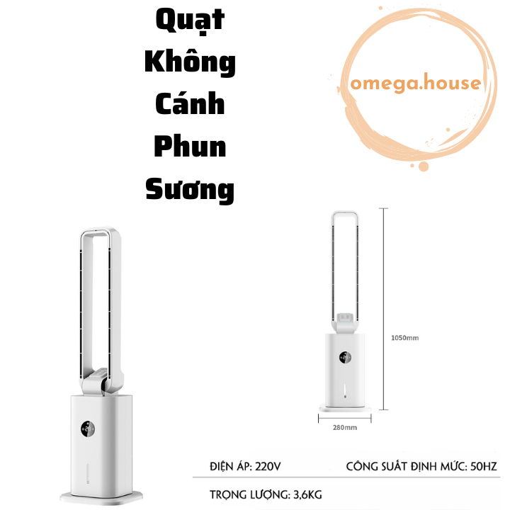 Quạt Không Cánh Phun Sương Tự Động Hẹn Giờ, Dễ Sử Dụng, Bền Đẹp Và An Toàn Phù Hợp Với Mọi Không Gian M162