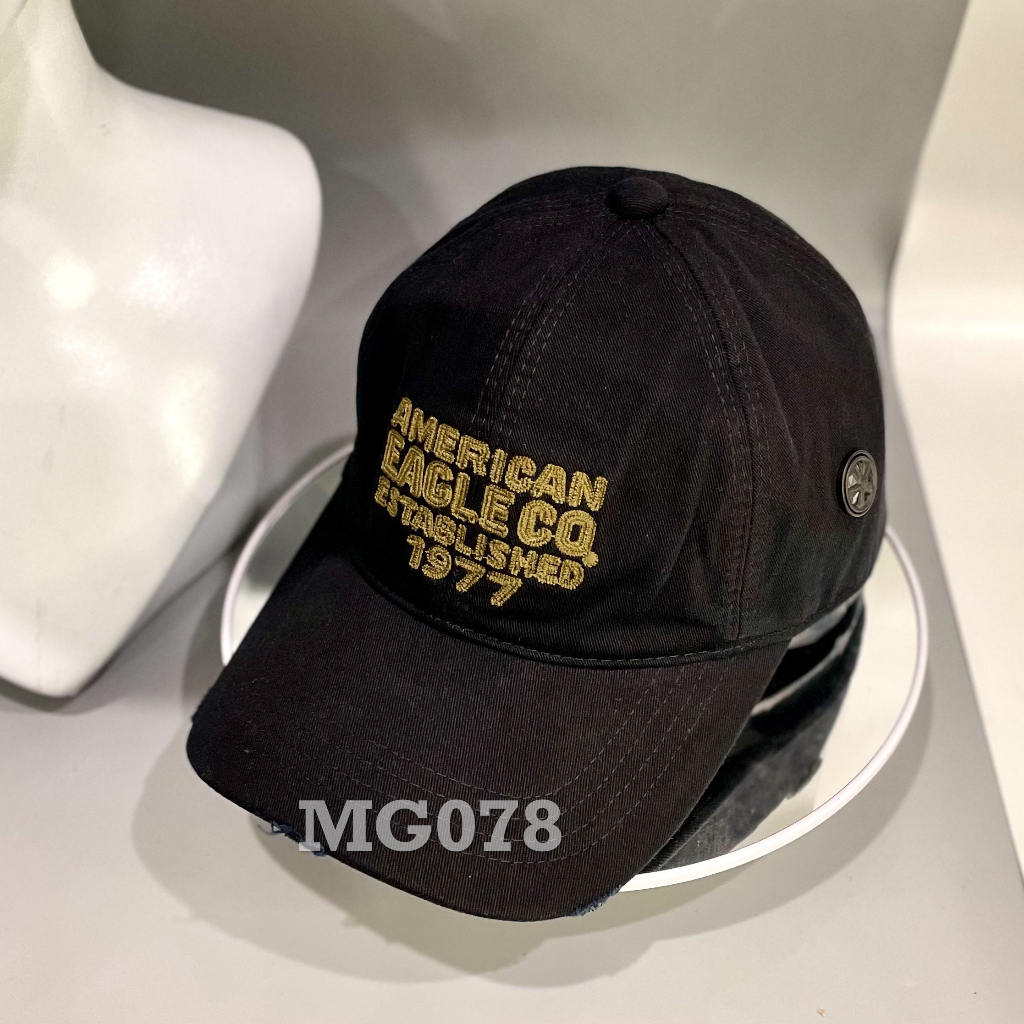 Nón kết Mũ lưỡi trai polo thể thao nam nữ màu đen thêu American 1977 MG078