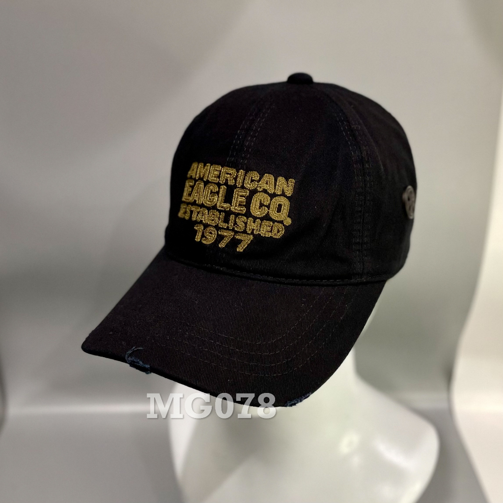 Nón kết Mũ lưỡi trai polo thể thao nam nữ màu đen thêu American 1977 MG078