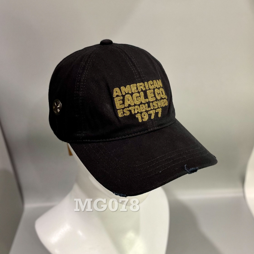Nón kết Mũ lưỡi trai polo thể thao nam nữ màu đen thêu American 1977 MG078
