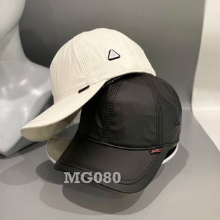 Nón kết Mũ lưỡi trai vải da simili nam nữ màu đen trơn basic MG080