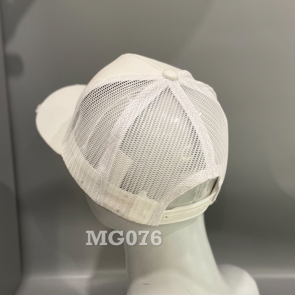 Nón kết Mũ lưỡi trai lưới Mesh Cap nam nữ thoáng khí màu trắng thêu chữ ICON DSQ màu vàng MG076