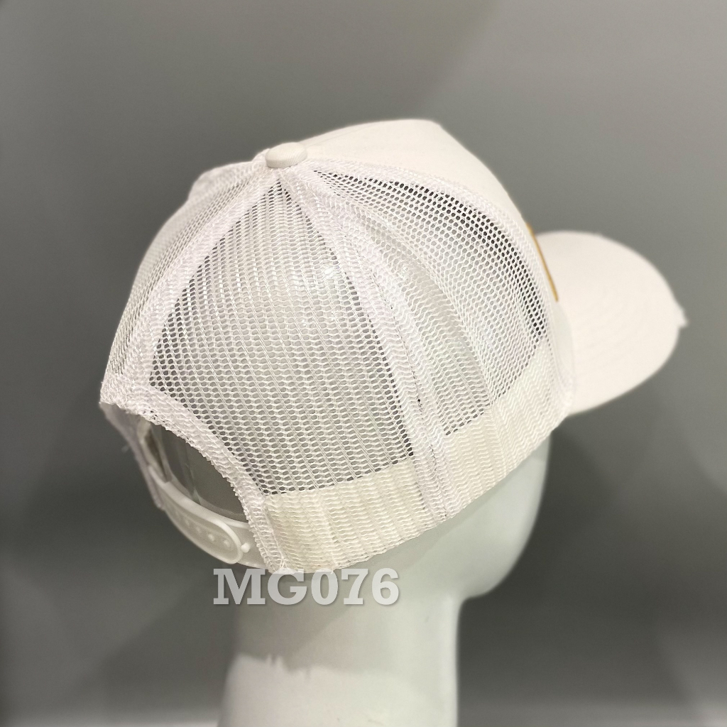 Nón kết Mũ lưỡi trai lưới Mesh Cap nam nữ thoáng khí màu trắng thêu chữ ICON DSQ màu vàng MG076