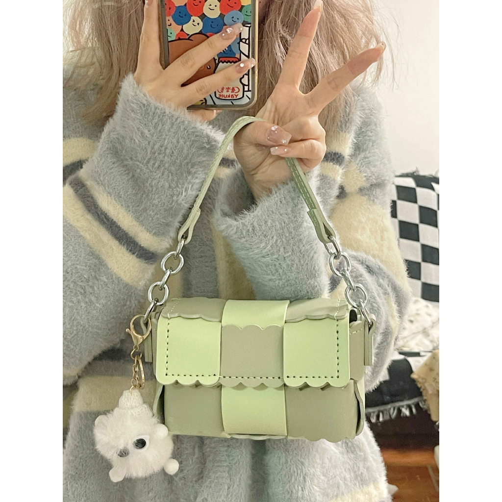 Túi da S&B Handmade hình bánh quy cute tự đan đeo chéo hoặc đeo tay làm quà tặng đầy ý nghĩa