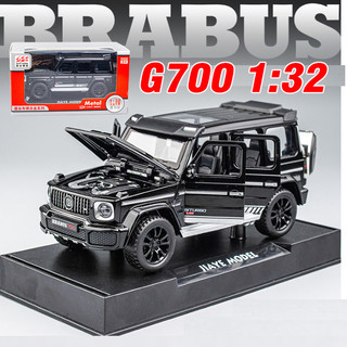 Xe mô hình ô tô Mercedes Ben AMG Brabus G700 tỉ lệ 1:32 xe bằng kim loại có âm thanh và đèn đồ chơi trẻ em
