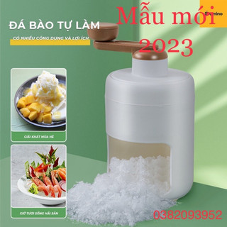 Máy bào đá mini xay đá tuyết quay bằng tay đa năng cho gia đình