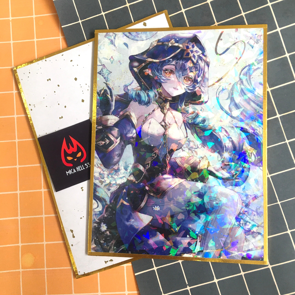 Shikishi Genshin Impact Anime Manga Game Genshin Impact Tranh Ảnh Trang Trí Hiệu Ứng Hologram Poster