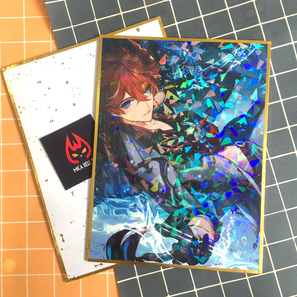 Shikishi Genshin Impact Anime Manga Game Genshin Impact Tranh Ảnh Trang Trí Hiệu Ứng Hologram Poster