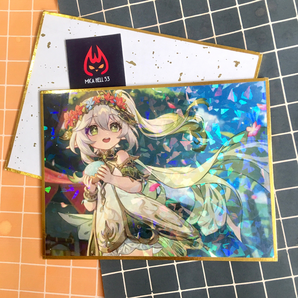 Shikishi Genshin Impact Anime Manga Game Genshin Impact Tranh Ảnh Trang Trí Hiệu Ứng Hologram Poster