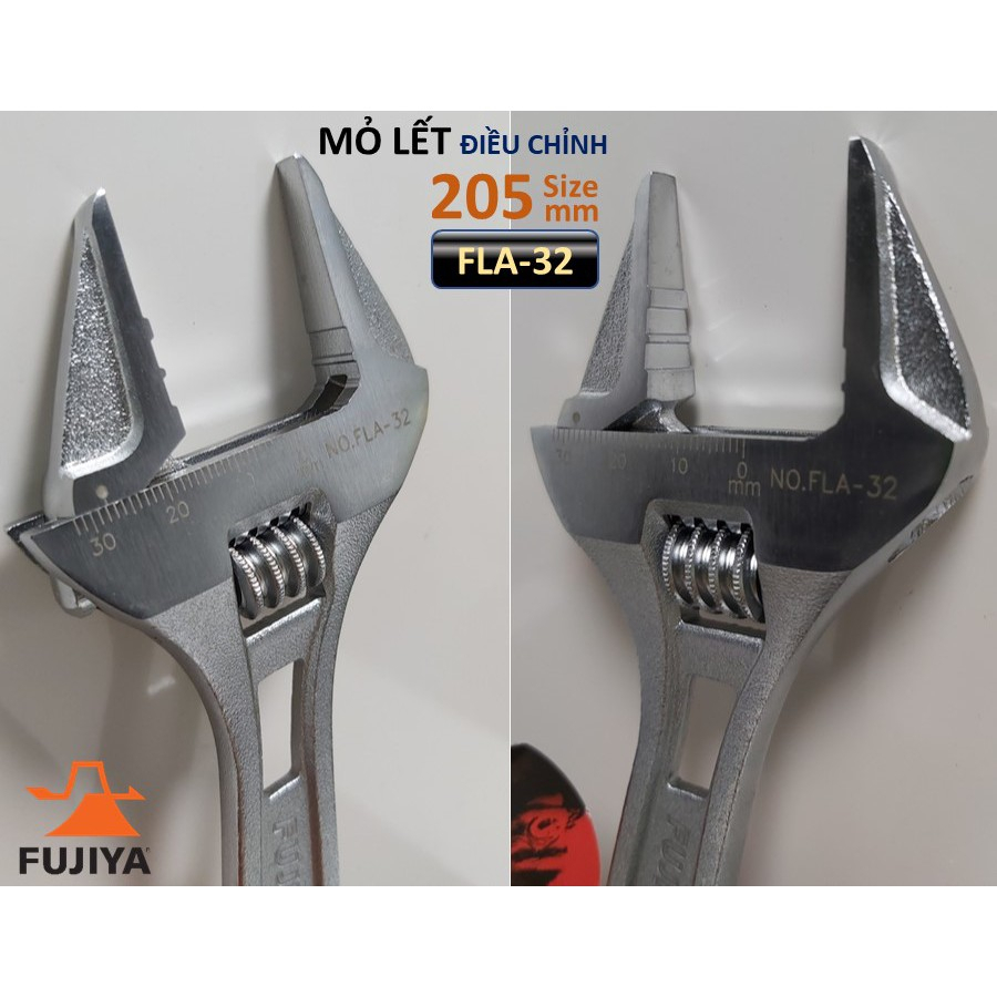 Mỏ lết Fujiya FLA-32-F 8"/205mm Nhật Bản