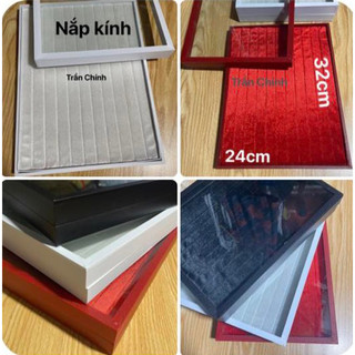 Khay nhung trưng bày nhẫn và bông tai 24x32cm
