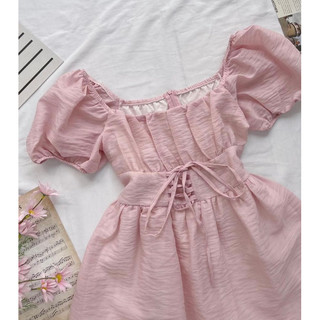 Đầm voan tơ đan eo @annaclothing.vn