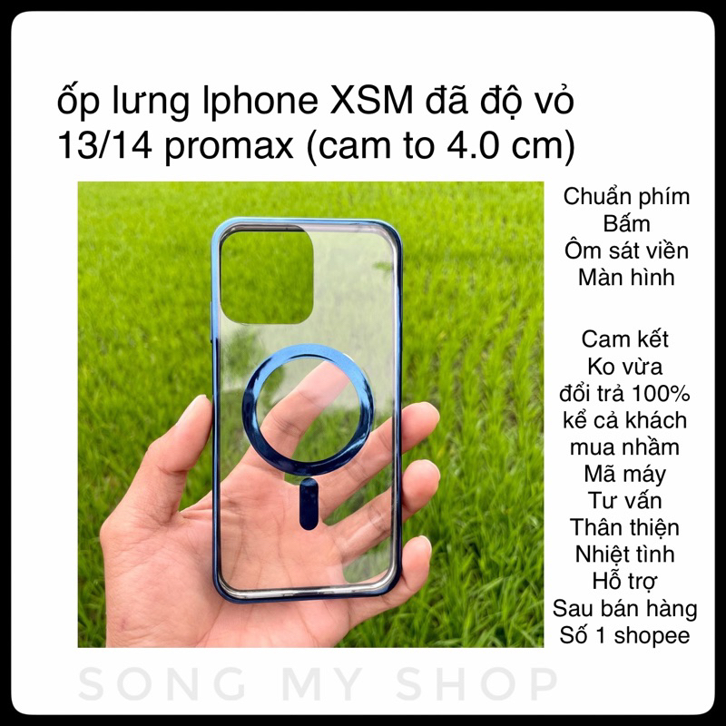 ỐP LƯNG lPHONE XSM ĐÃ ĐỘ VỎ 13/14 PRO MAX ( cụm cam to bự 4.0cm )