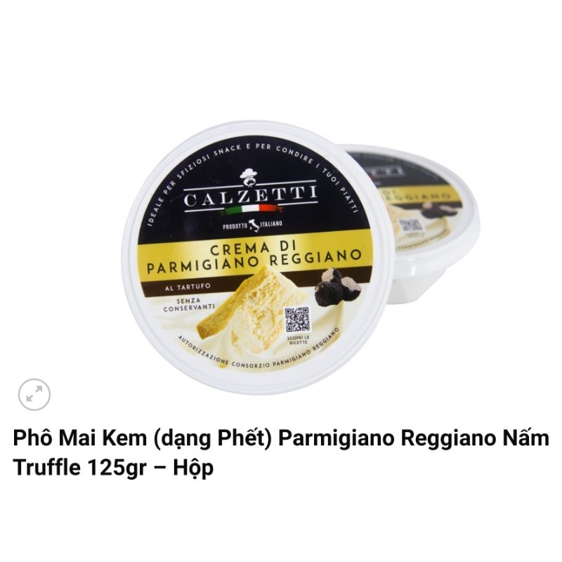 Phô Mai Kem Parmigiano Vị Nấm Truffle 125G