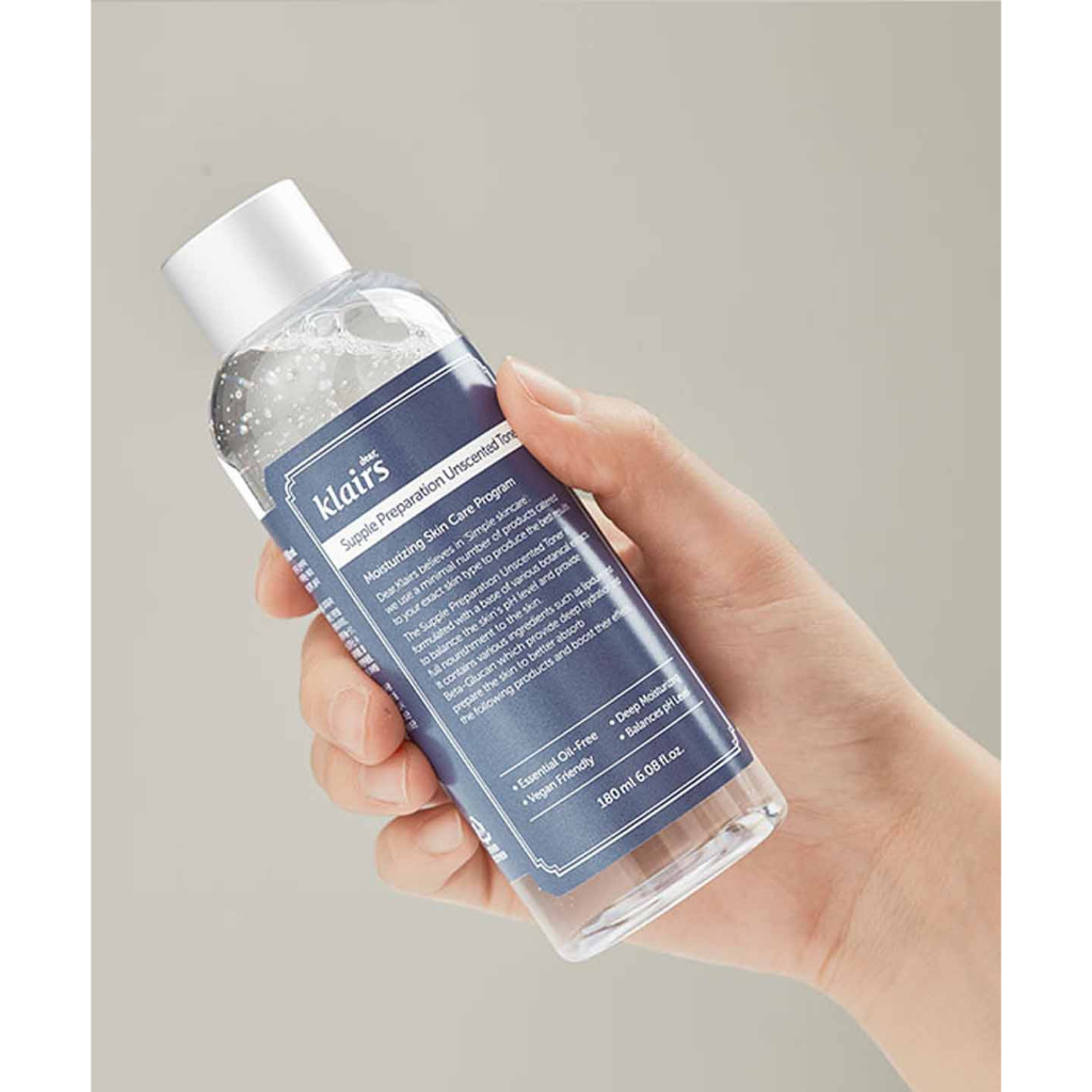 Toner Klairs - Nước Hoa Hồng Klairs Dưỡng Ẩm - 180ml không mùi và có mùi