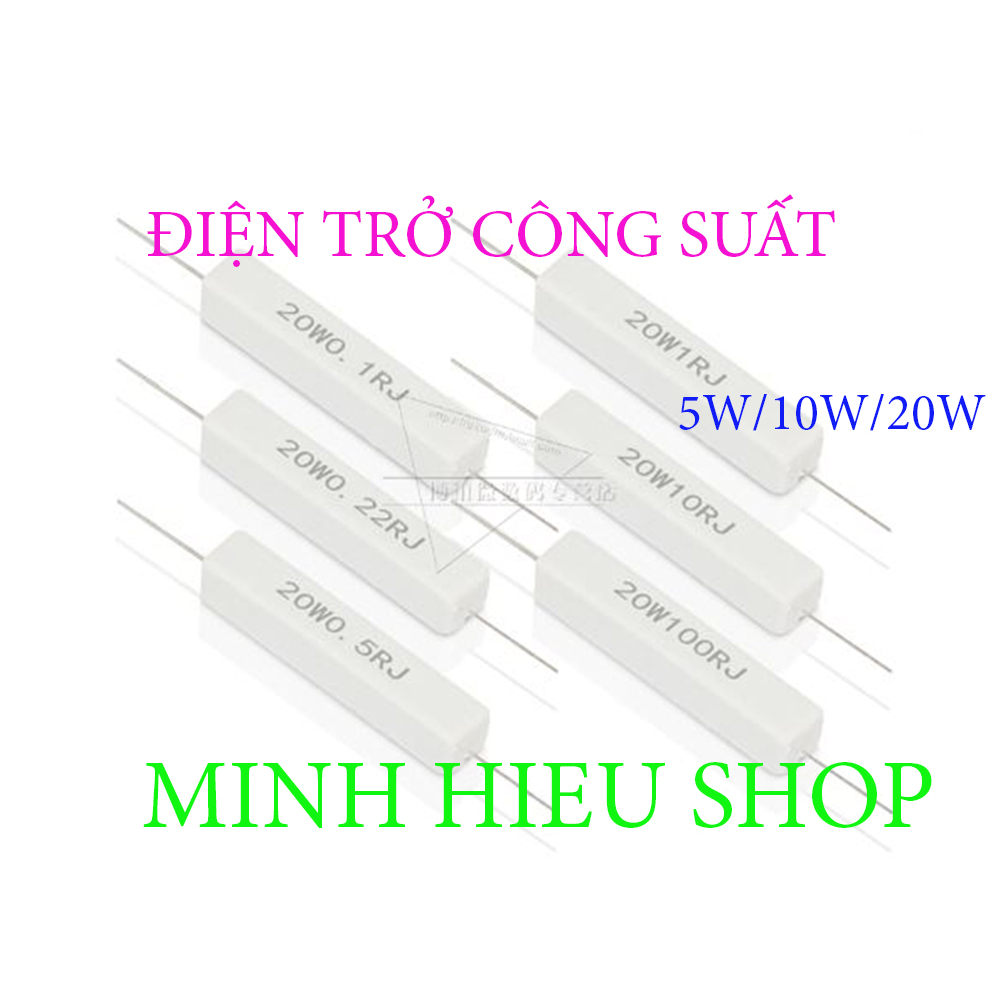 10 Điện Trở 5W/10W/20W 0.1~10R ῼ 0.33R 1R 10R 20R... 0.22 0.33 1 10 100 1K 10K ohm Chuyên Dụng