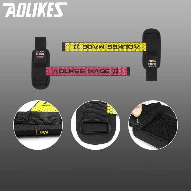 Dây Kéo Lưng Silicone Cao Cấp Tập Gym Lifting Straps AOLIKES A-7633