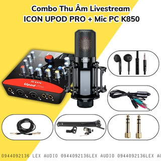 Combo thu âm, livestream chuyên nghiệp Takstar Mic PC K850,soundcard Icon Upod Pro [HÀNG CHÍNH HÀNG,BẢO HÀNH 12 THÁNG]