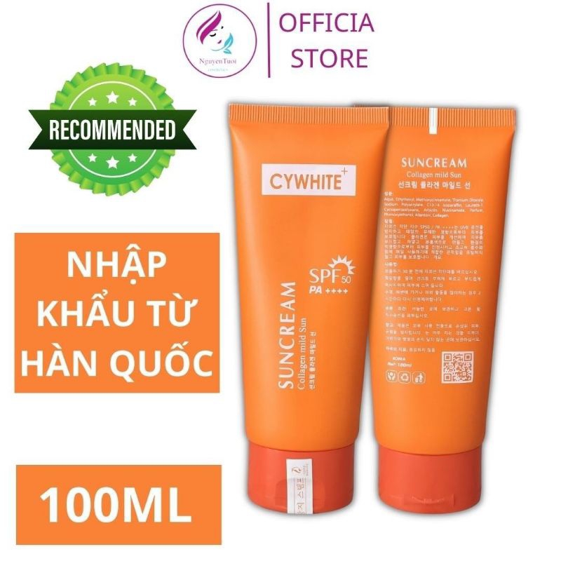 Kem chống nắng Cywhite SunCream Collagen Mild Sun SPF 50 Pa++++ 100ml