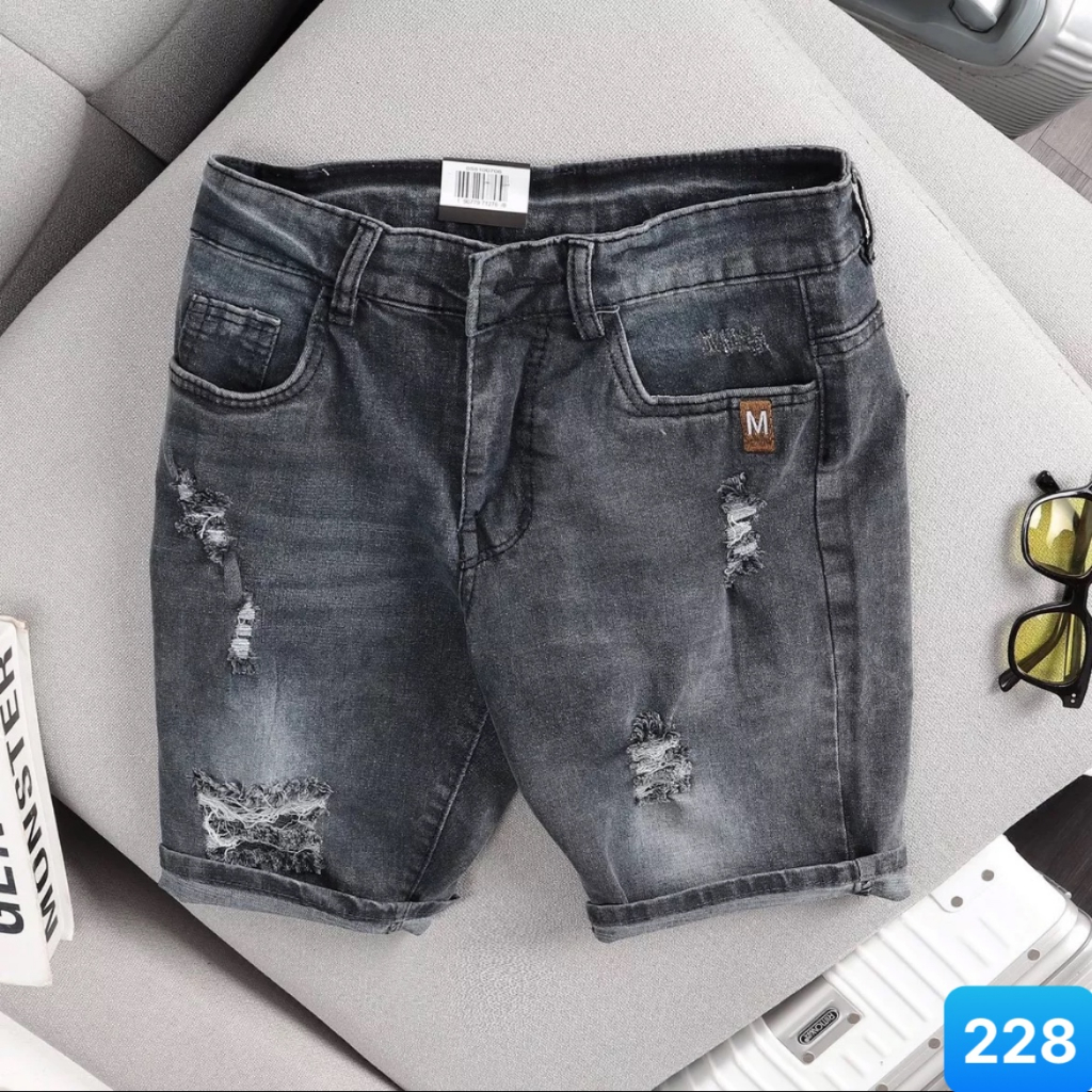 Quần Short Jean Nam chất bò cotton,quần lửng jean, Quần rin nam ngắn Ptz.boutique NHIỀU MẪU ĐẸP QS277