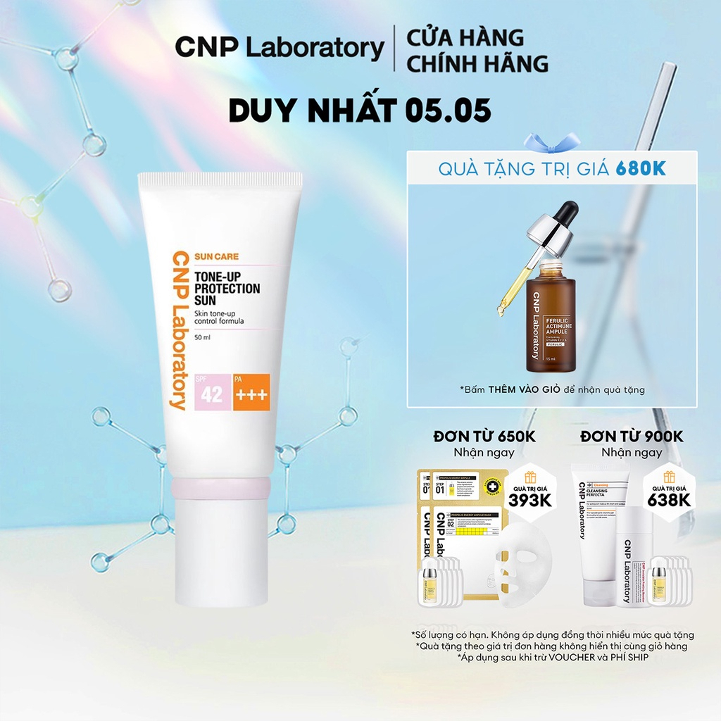 Kem Chống Nắng CNP Laboratory ,CNP Laboratory tone up Protection Sun SPF 42 PA+++, nâng tone tự nhiên , kiềm dầu