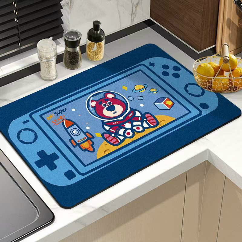 Thảm lau chân bali họa tiết dễ thương, Giao màu ngẫu nhiên