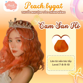 Thuốc nhuộm tóc CAM SAN HÔ cần dùng thuốc tẩy tóc của Peachbygat , Peach bygat