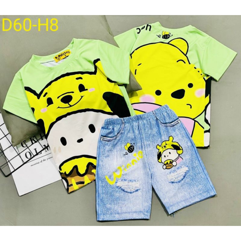 MÃ D60 BỘ ĐÙI GIẢ JEAN BÉ GÁI THUN LẠNH 3D SIZE 20-40KG